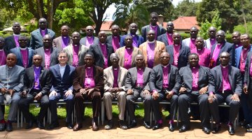 Bishops pose for a photo at the first BTI